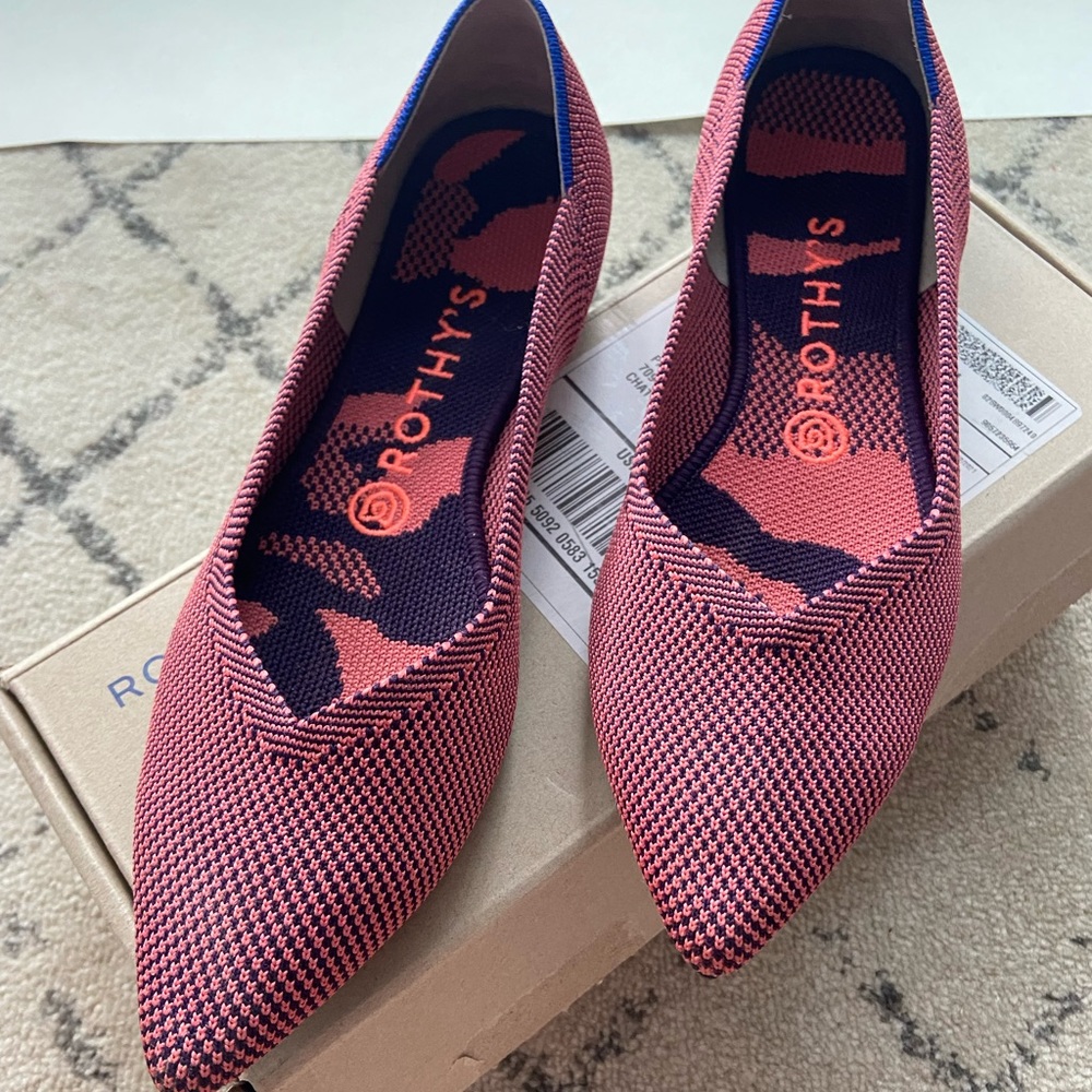 Rothy’s Size 9 Rose Double Stitch The Point